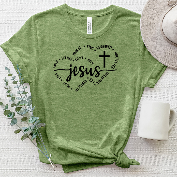 Jesus Cross Heathered Tee