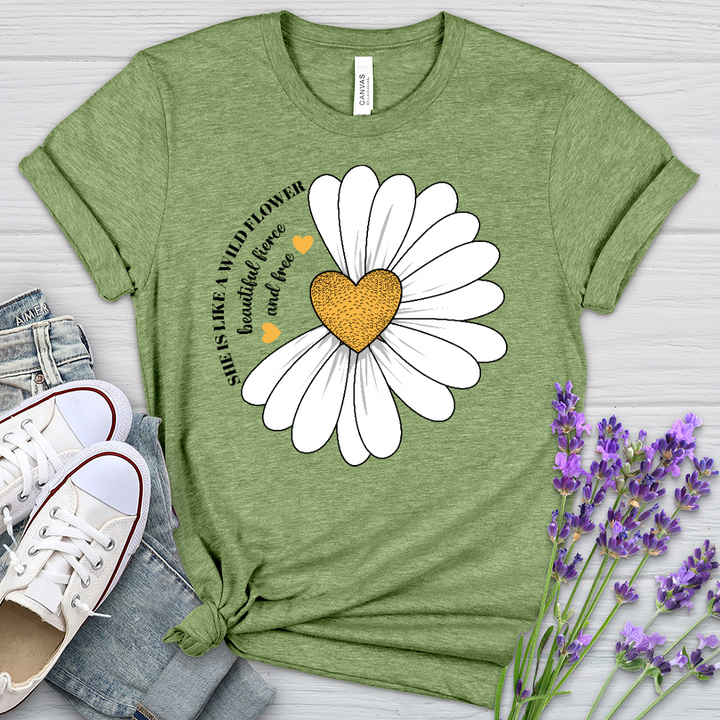 Wildflower Daisy Heathered Tee