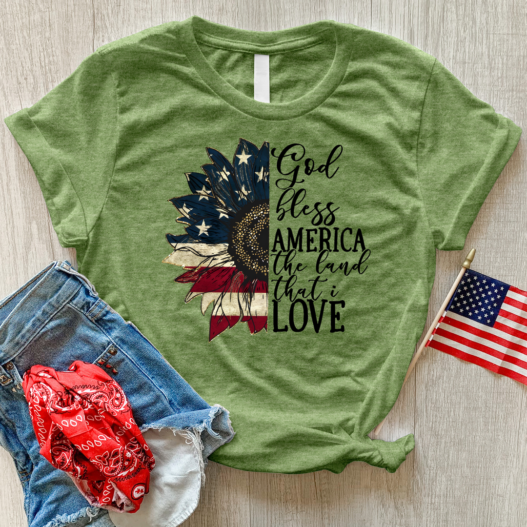 Land That I love Sunflower Heathered Tee