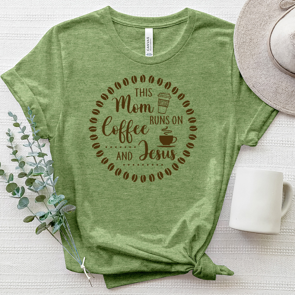 Coffee and Faith Circle Heathered Tee