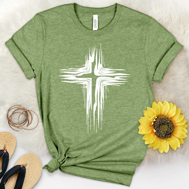 Cross Heathered Tee