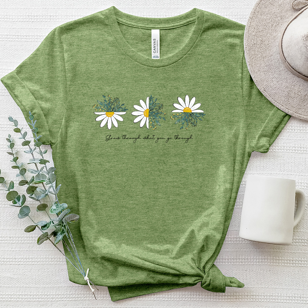 Grow Through Daisy Heathered Tee