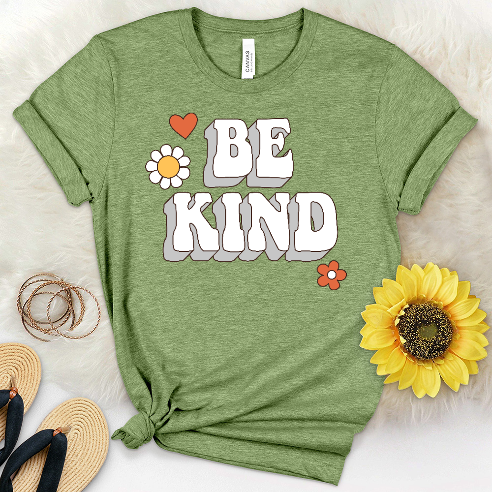 Groovy Be Kind Heathered Tee