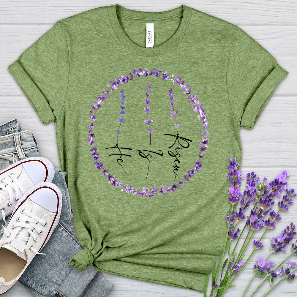 He Is Risen Heathered Tee