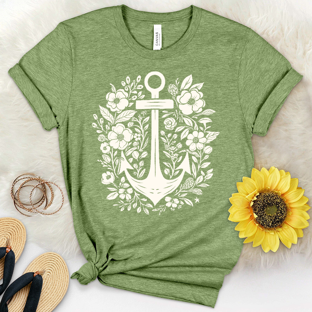 Anchor Flower Heathered Tee