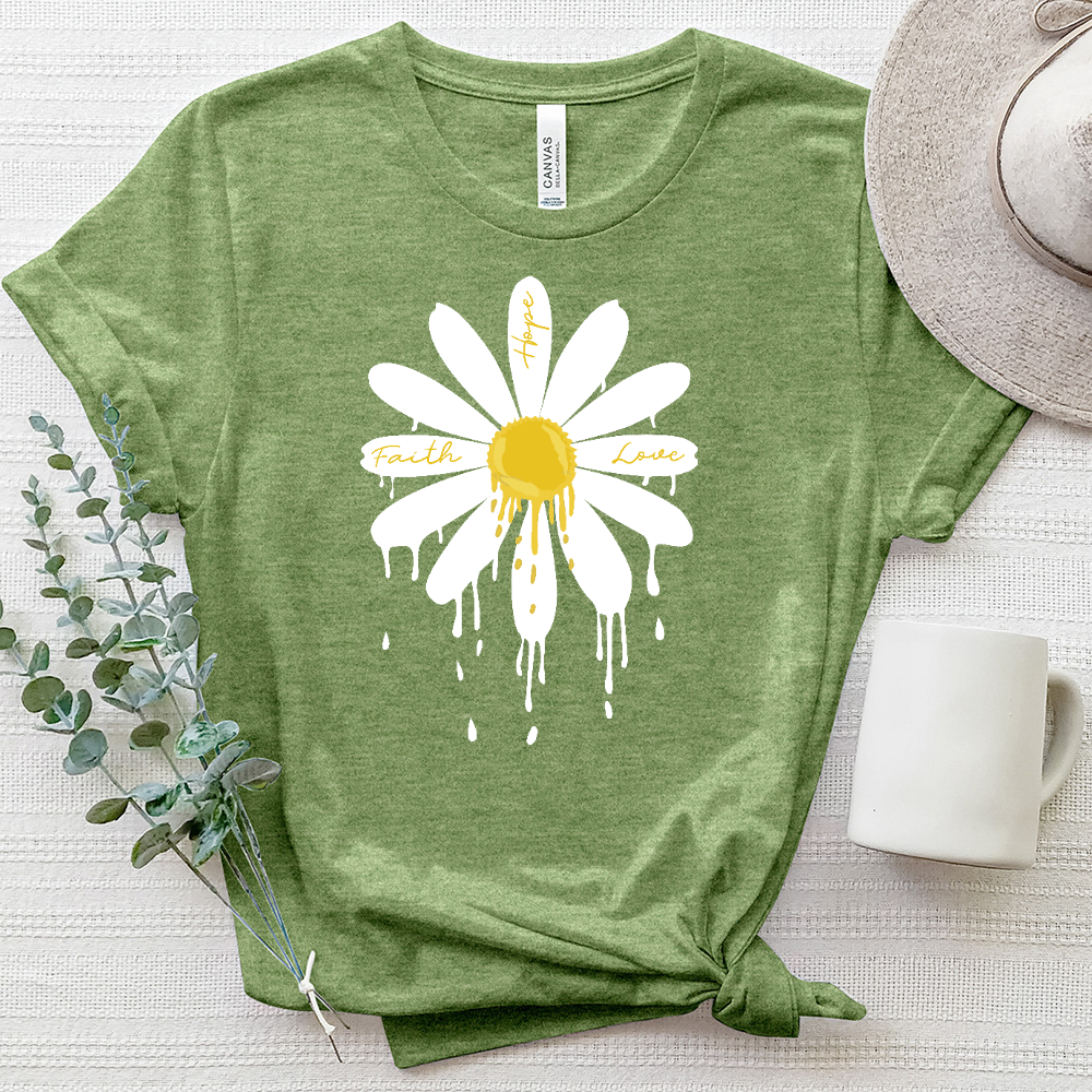 Daisy Drip Heathered Tee