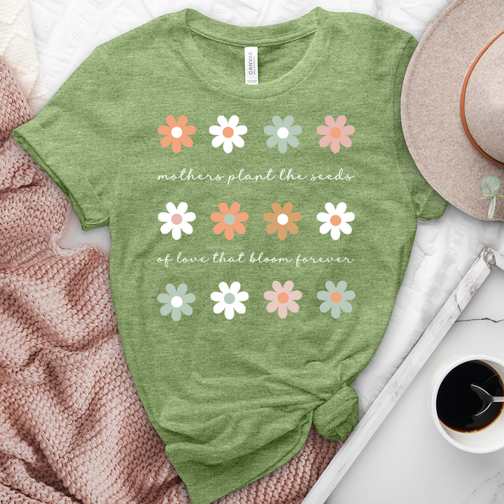 Mothers Plant Boho Flowers Heathered Tee