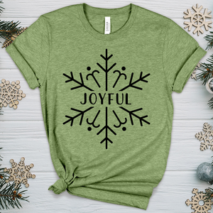 Joyful Snowflake Heathered Tee