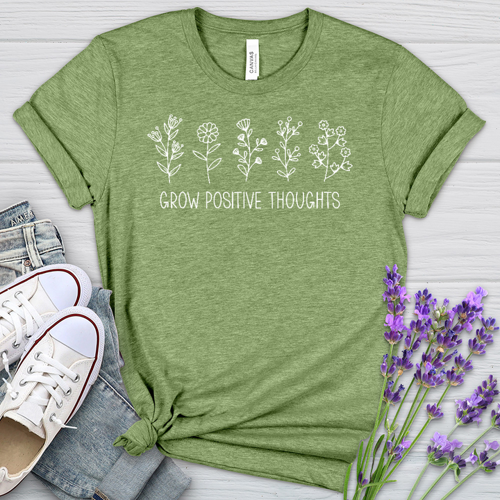 Grow Positive Thoughts Heathered Tee