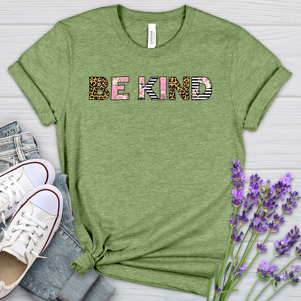 Be Kind Patterns Heathered Tee