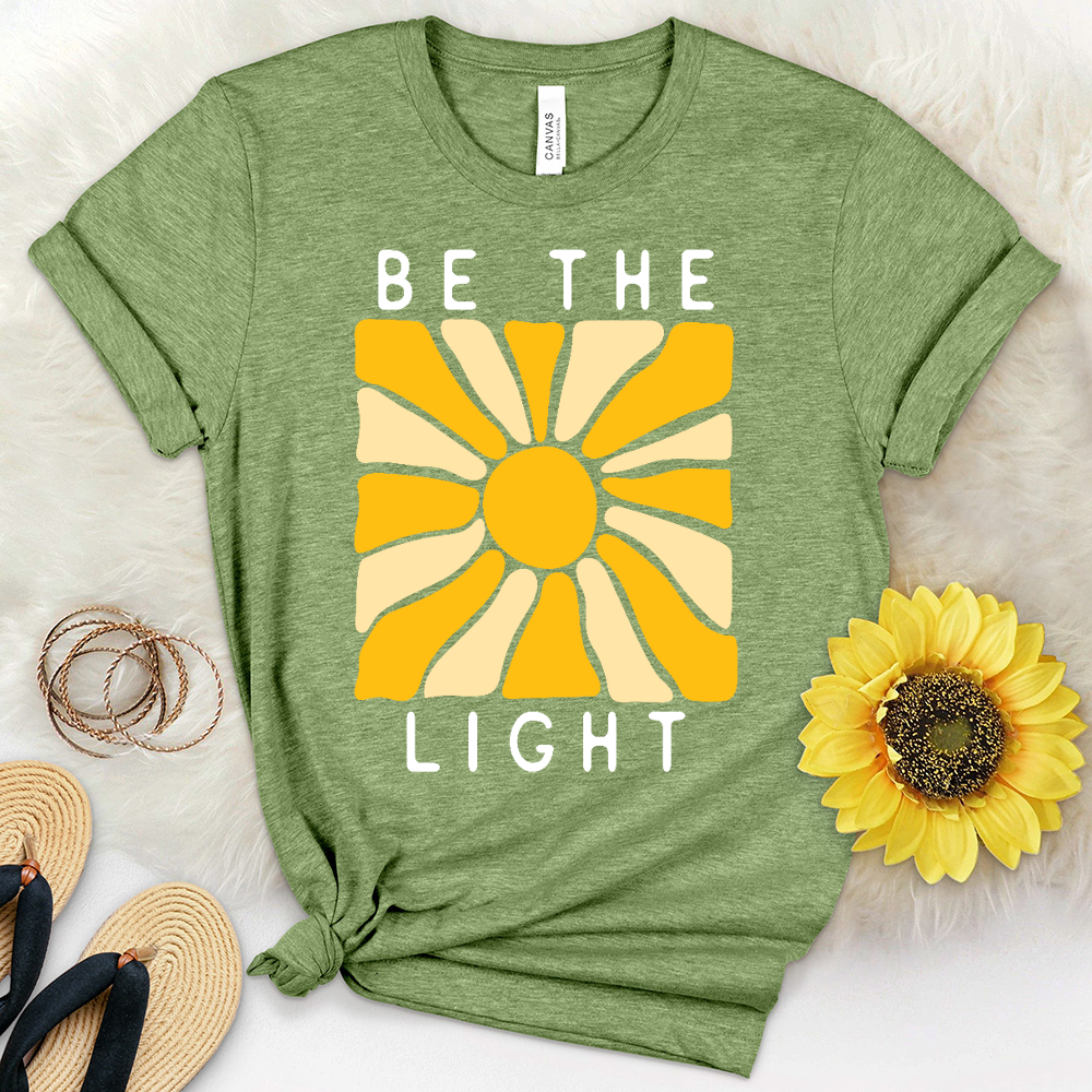 Retro Be The Light Heathered Tee