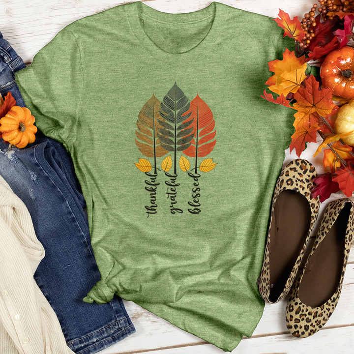 Retro Foliage Expedition Trio Heathered Tee