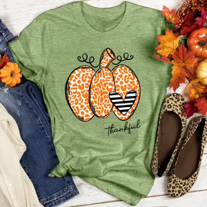 Thankful Orange Pumpkin Heathered Tee