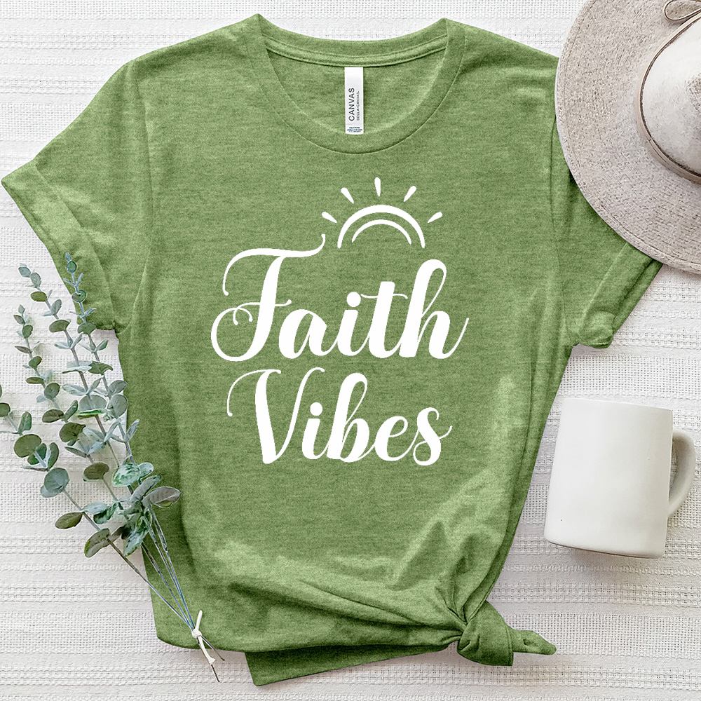 Faith Vibes Heathered Tee