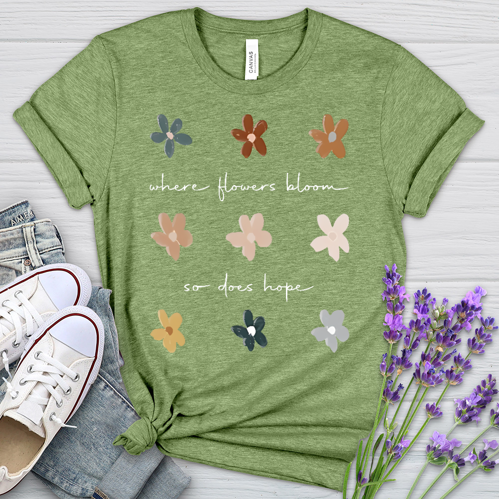 Where Flowers Bloom Heathered Tee