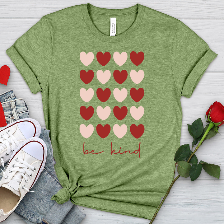 Be Kind Heart Heathered Tee