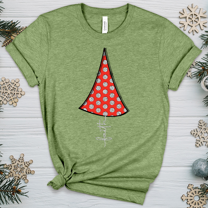 Faith Polka-dotted Tree Heathered Tee