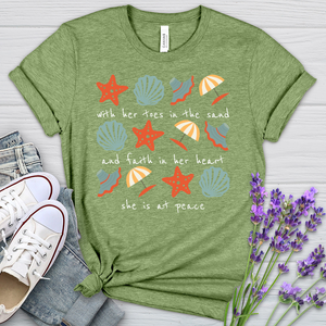 She Is at Peace Beach Heathered Tee