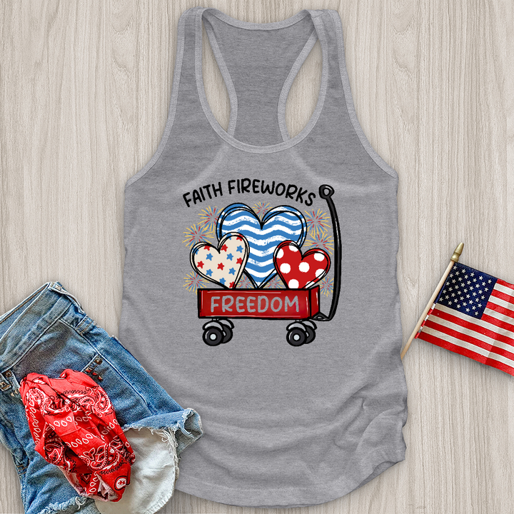 Faith Fireworks Freedom Cart Tank Top