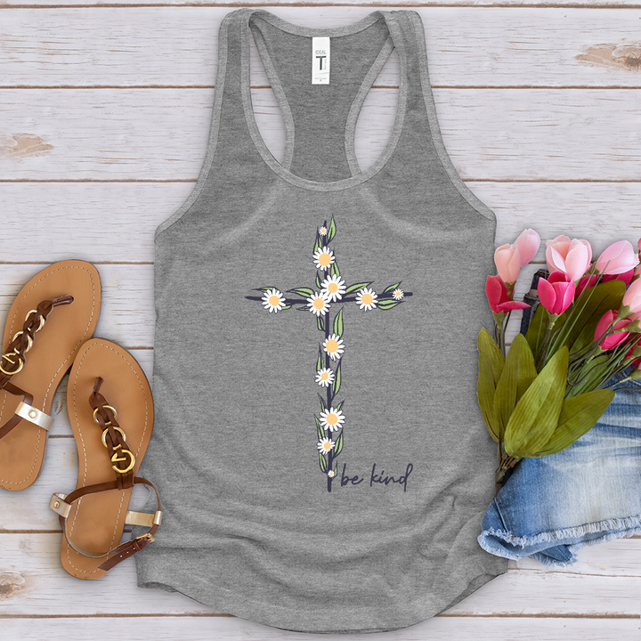 Be Kind Floral Cross Tank Top