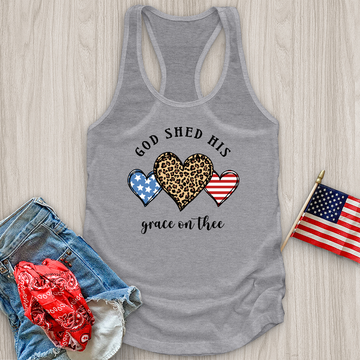 American Flag Heart Tank Top