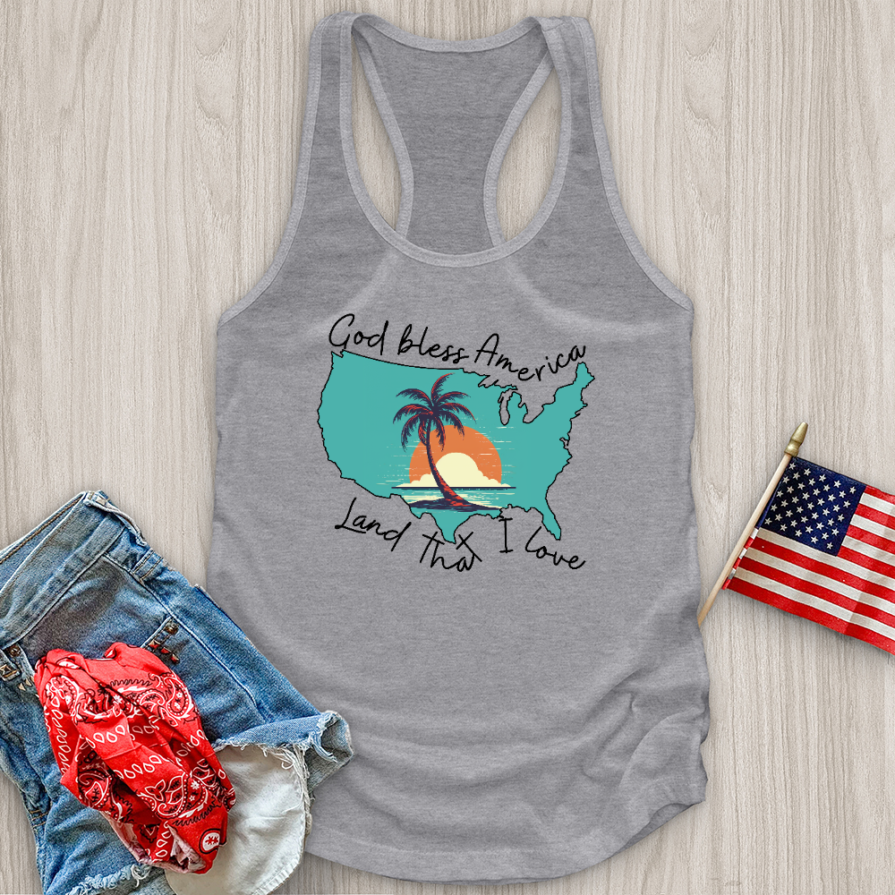 Palm Tree Beach Ocean Tank Top