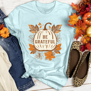 Vintage Pumpkin Leaf Delights Heathered Tee