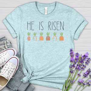 He Is Risen Carrot Patch Heathered Tee