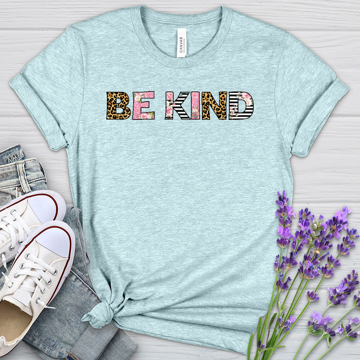 Be Kind Patterns Heathered Tee
