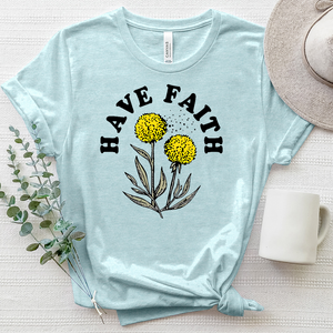 Have Faith Dandelion Heathered Tee