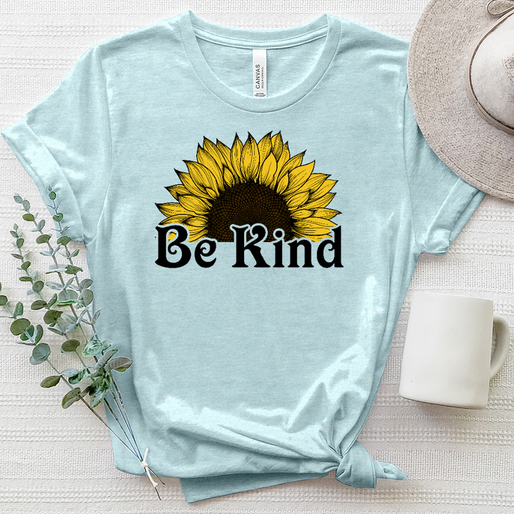 Be Kind Half Flower Heathered Tee