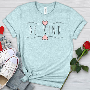 Be Kind Wavy Hearts Heathered Tee