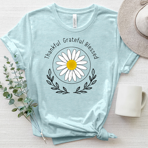 Thankful Olive Branch Daisy Heathered Tee