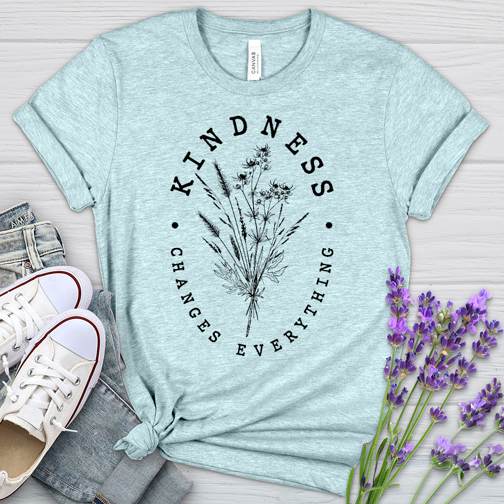 Kindness Changes Everything Heathered Tee