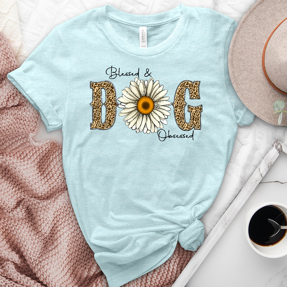 Blessed & Dog Obsessed Heathered Tee