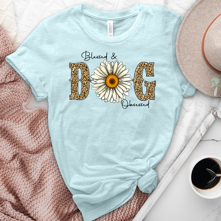 Blessed & Dog Obsessed Heathered Tee