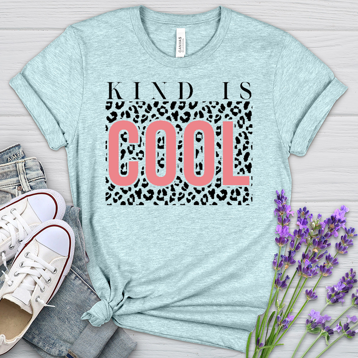 Kind Is Cool Leopard Heathered Tee