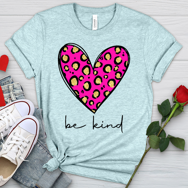 Be Kind Heart Heathered Tee