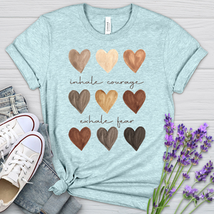 Inhale Courage Heathered Tee