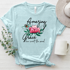 Amazing Grace Rose Tee Heathered Tee