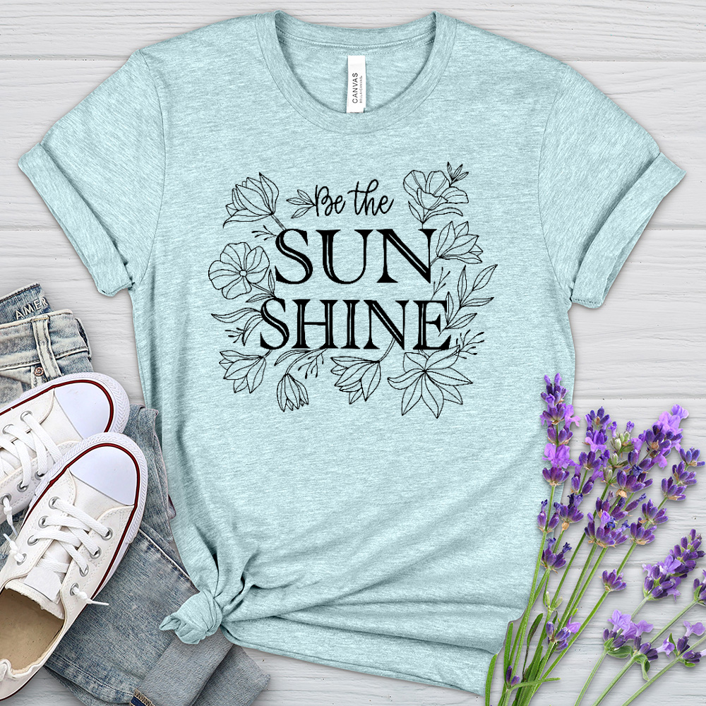Be The Sunshine Flowers Heathered Tee