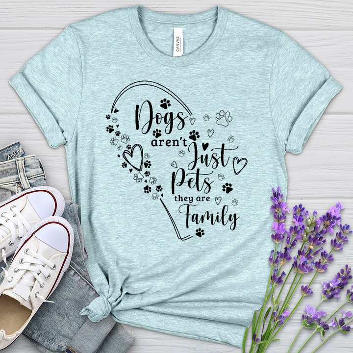 Dogs are Family Black Heathered Tee
