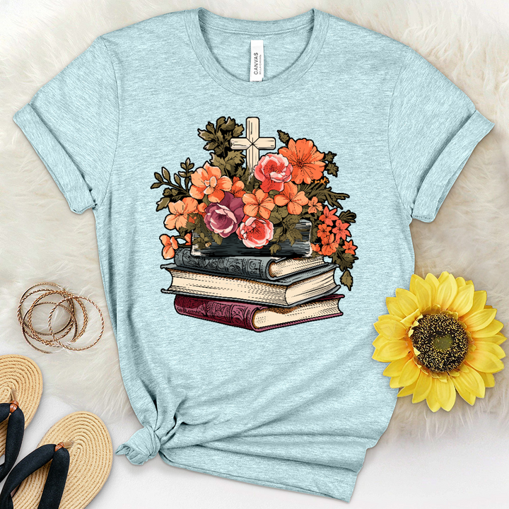 Books & Faith Heathered Tee