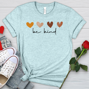 Be Kind Autumn Hearts Heathered Tee