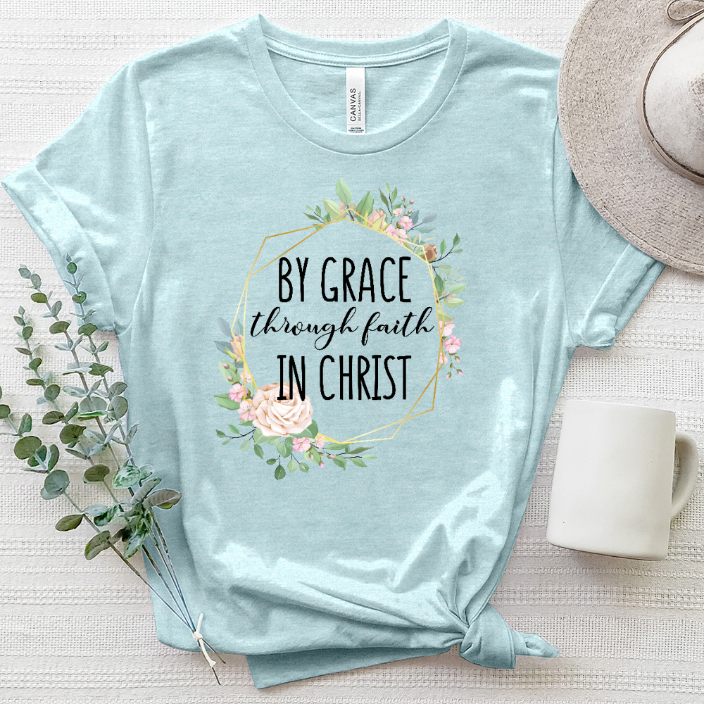 By Grace Through Faith Heathered Tee