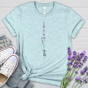 Faith Lavender Flower Heathered Tee