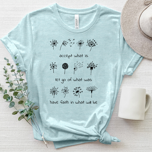 Accept What Is Dandelion Heathered Tee