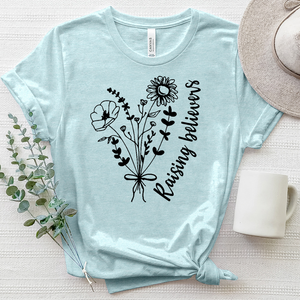 Raising Believers Flowers Heathered Tee