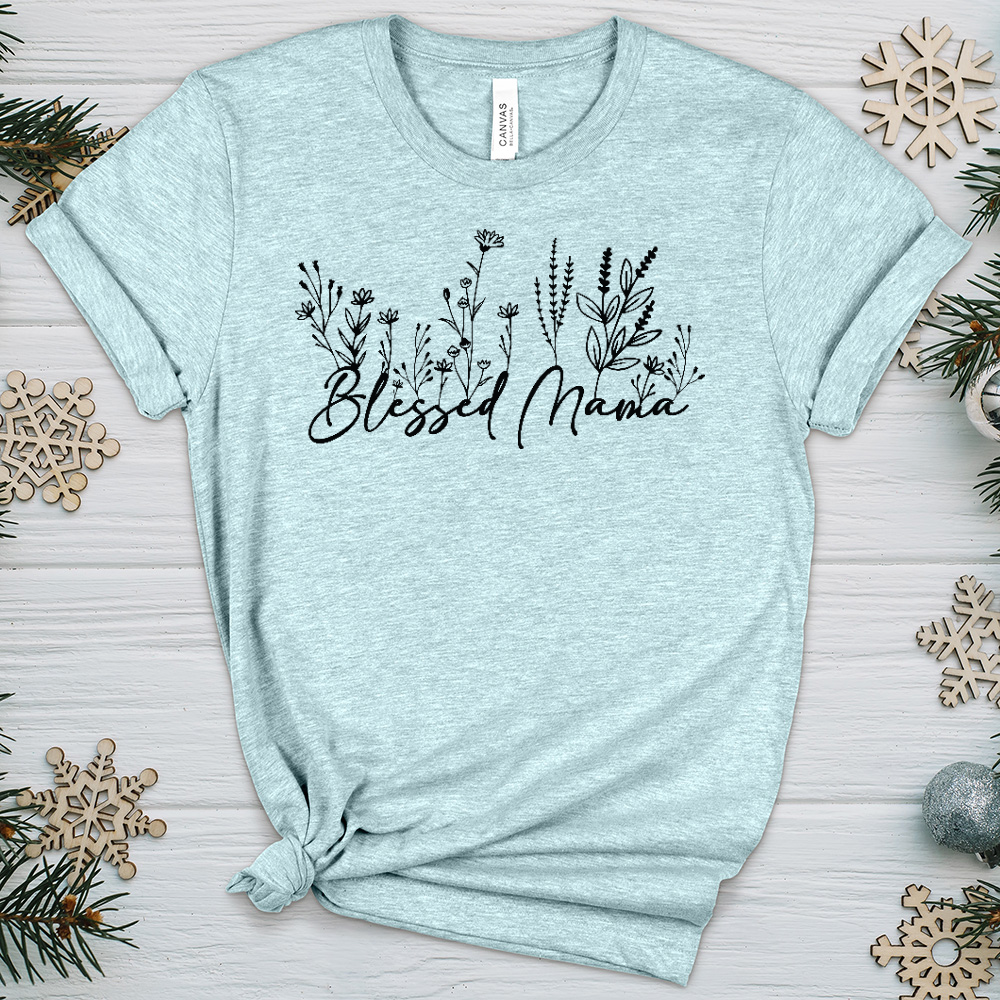 Blessed Mama Heathered Tee