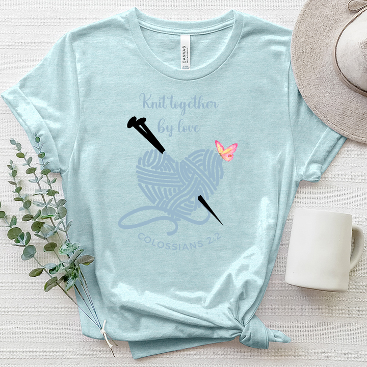 Knit together Heart Heathered Tee